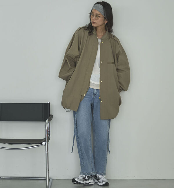 Doux archives「サスペンダー付きストレートデニムパンツ」|デニム|