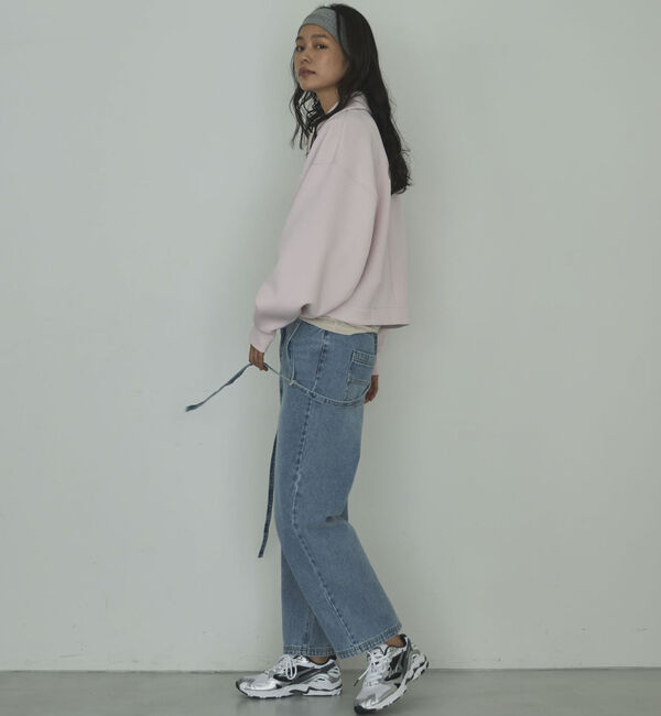 Doux archives「サスペンダー付きストレートデニムパンツ」|デニム|