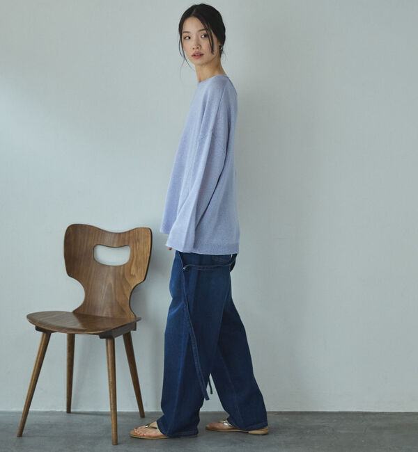 Doux archives「サスペンダー付きストレートデニムパンツ」|デニム|