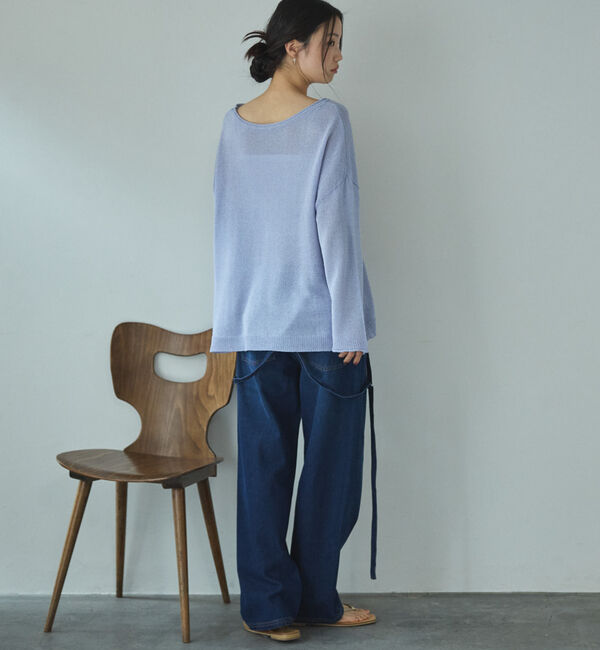 Doux archives「サスペンダー付きストレートデニムパンツ」|デニム|