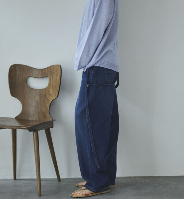 Doux archives「サスペンダー付きストレートデニムパンツ」|デニム|