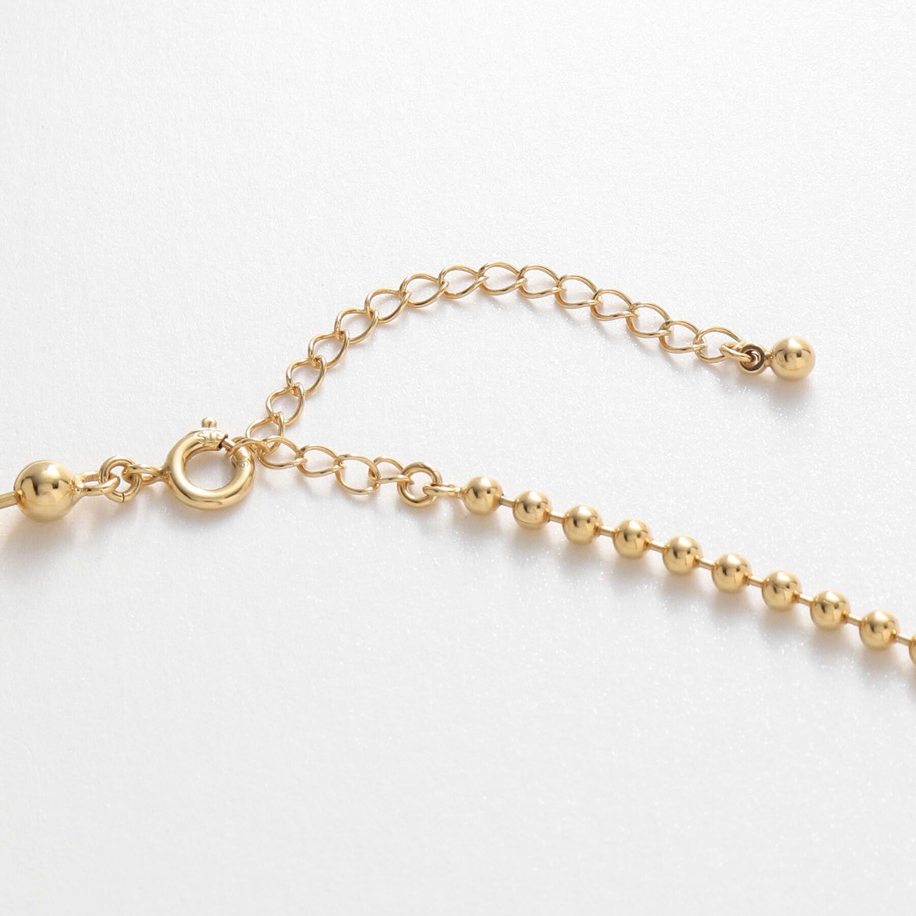 COCOSHNIK ONKITSCH「シルバー デザインチェーン ミックスボールネックレス GP」|ネックレス|