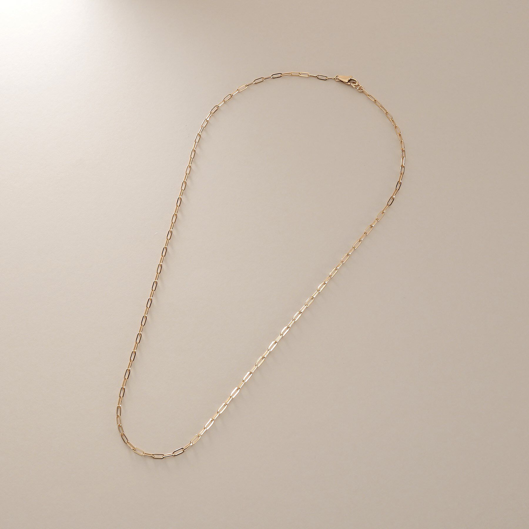 COCOSHNIK「K18中空プリムケーブルチェーン ネックレスS（43cm）」|ネックレス|