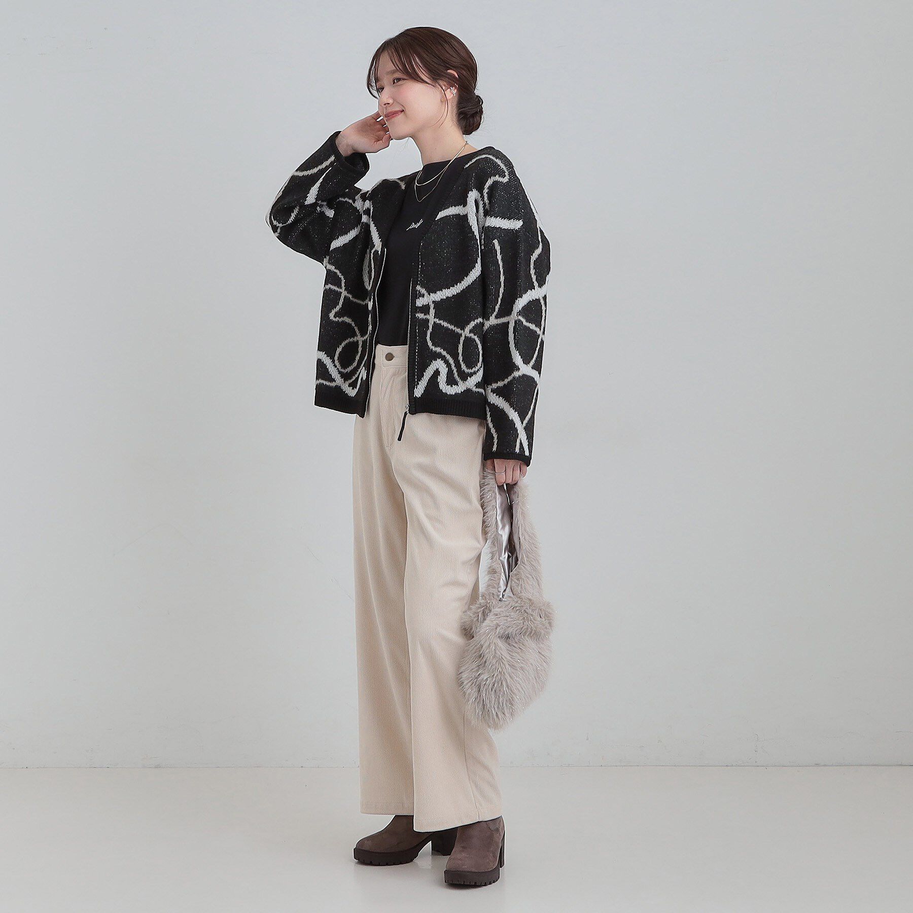 SHOO･LA･RUE「【洗濯機可/S-LL】コーデュロイ ワイドストレートパンツ」|その他|