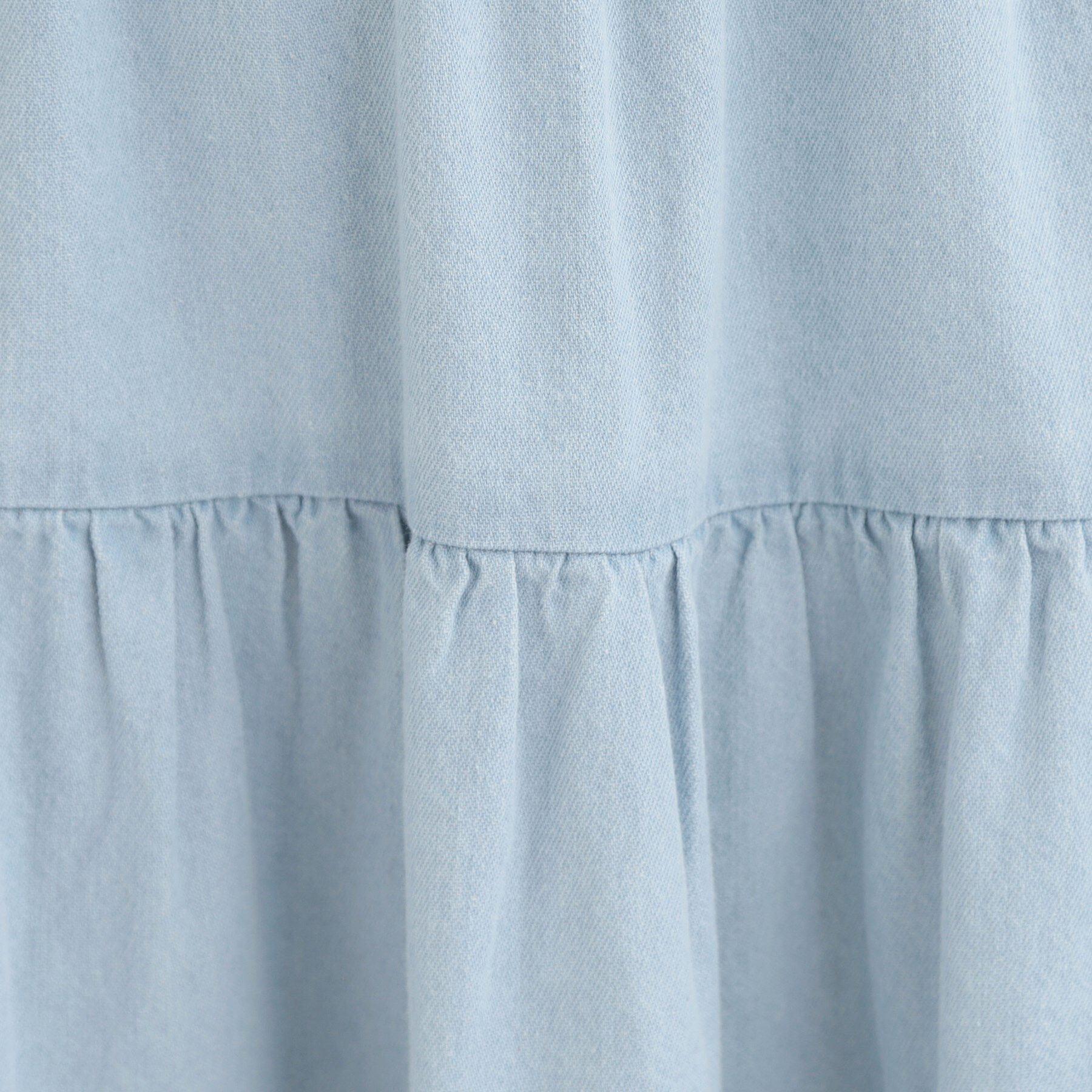 SHOO･LA･RUE「【ライトオンスデニム/S-LL】女性らしさをプラスする ティアードデニムロングスカート」|スカート|