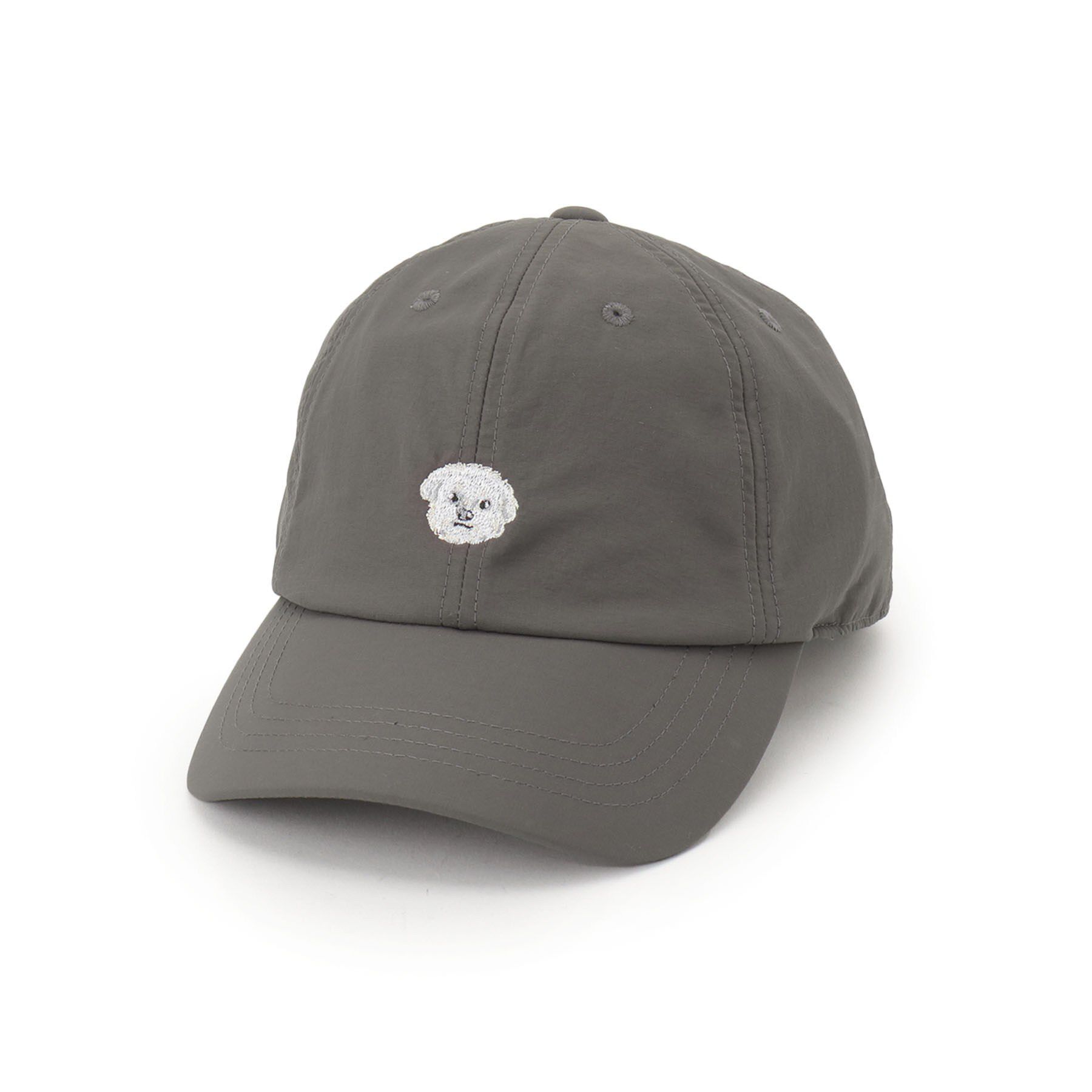SHOO･LA･RUE「リアル犬刺繍キャップ」|キャップ・キャスケット|チャコールグレー(0