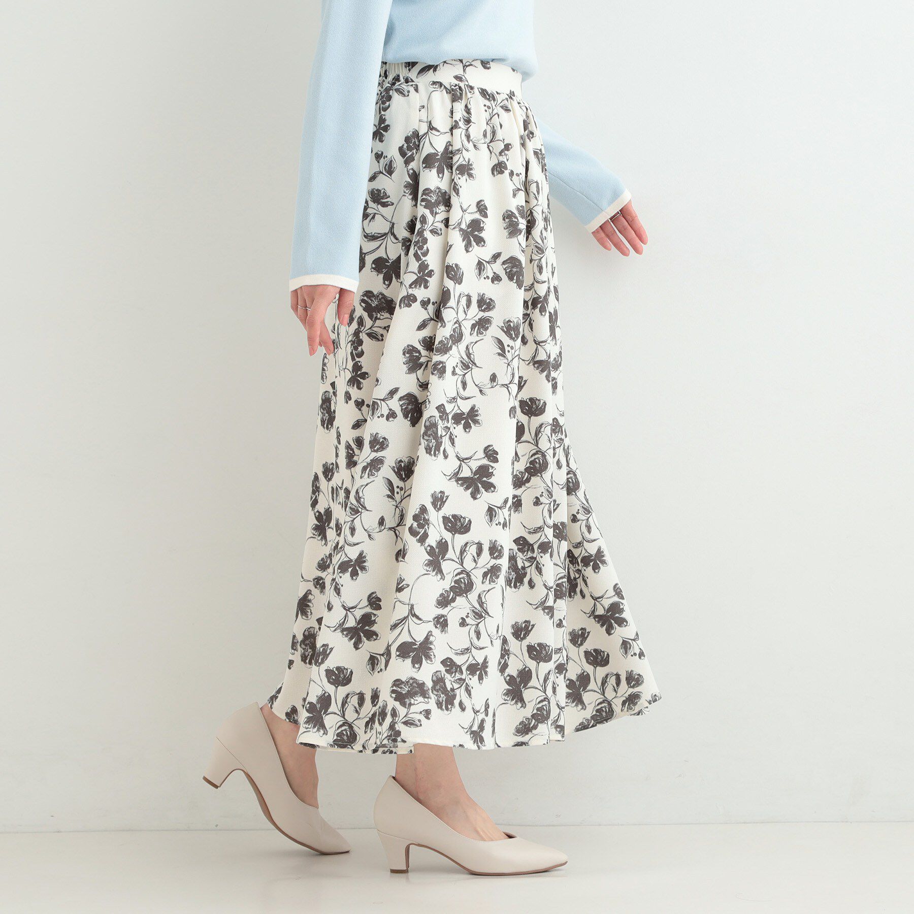 SHOO･LA･RUE「【着丈選べる】アソート柄フレアスカート」|スカート|