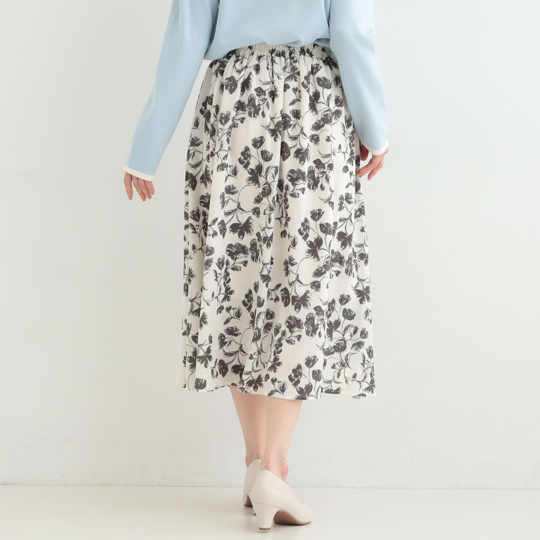 SHOO･LA･RUE「【着丈選べる】アソート柄フレアスカート」|スカート|