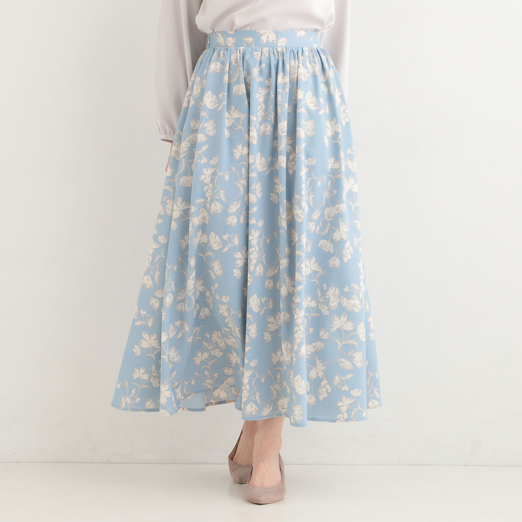 SHOO･LA･RUE「【着丈選べる】アソート柄フレアスカート」|スカート|