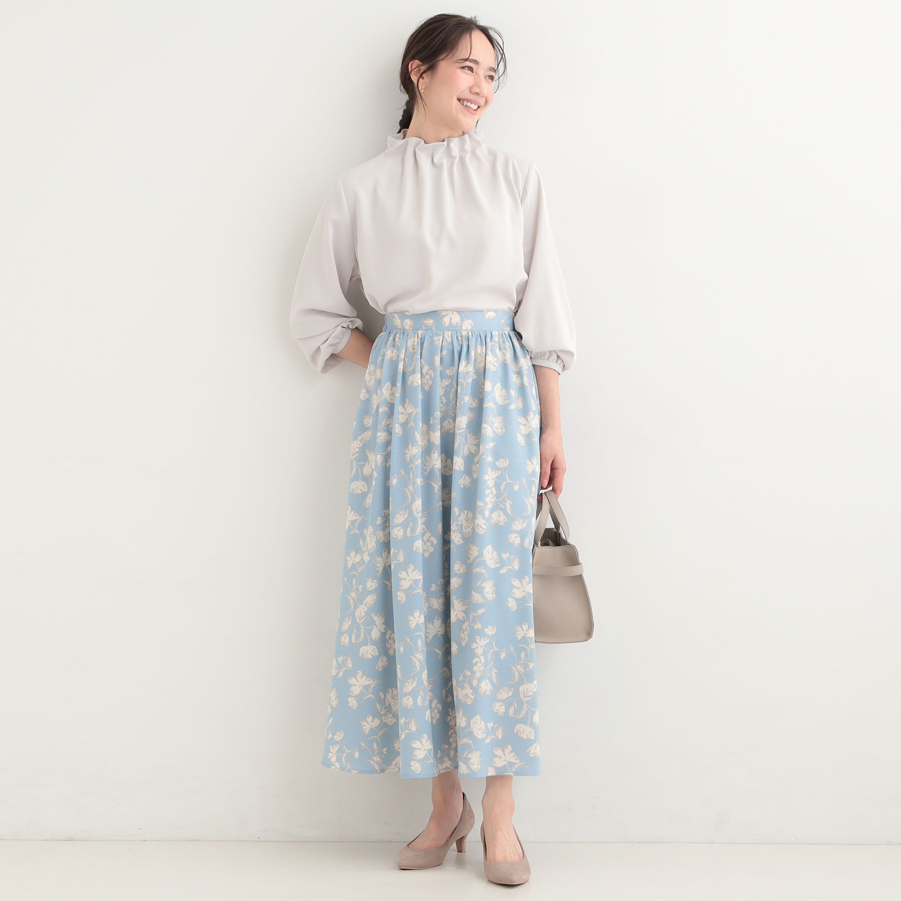 SHOO･LA･RUE「【着丈選べる】アソート柄フレアスカート」|スカート|