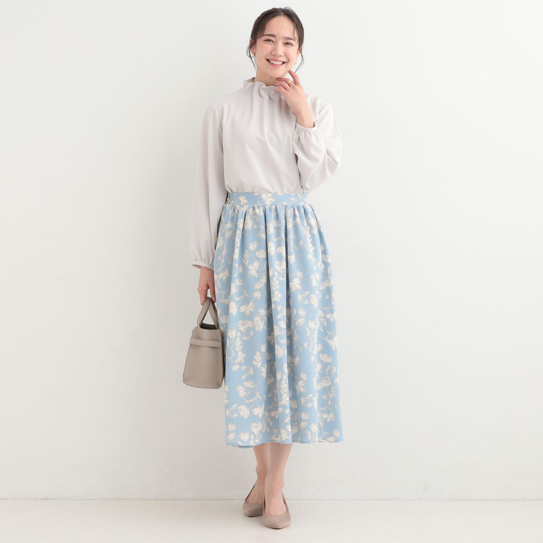 SHOO･LA･RUE「【着丈選べる】アソート柄フレアスカート」|スカート|