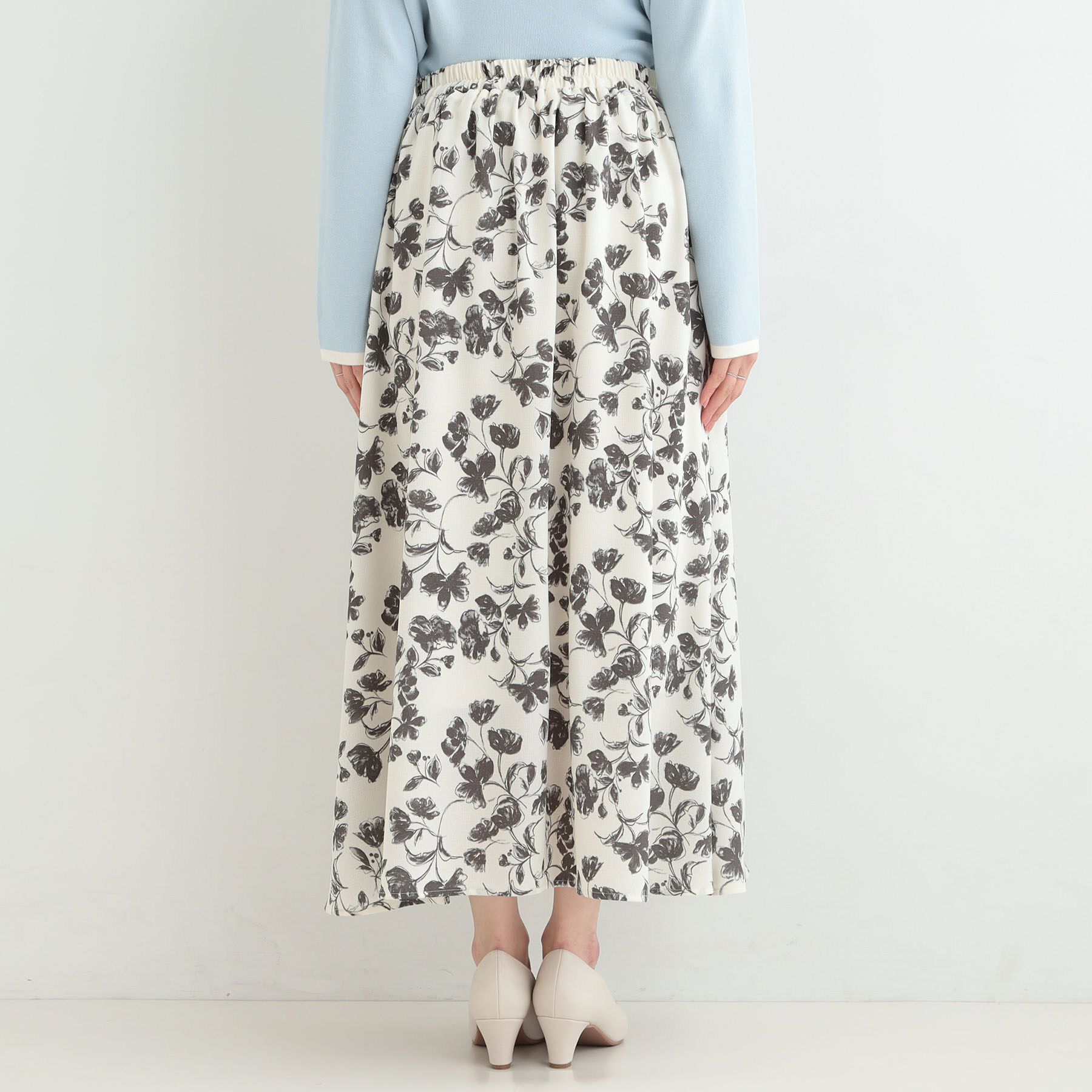 SHOO･LA･RUE「【着丈選べる】アソート柄フレアスカート」|スカート|