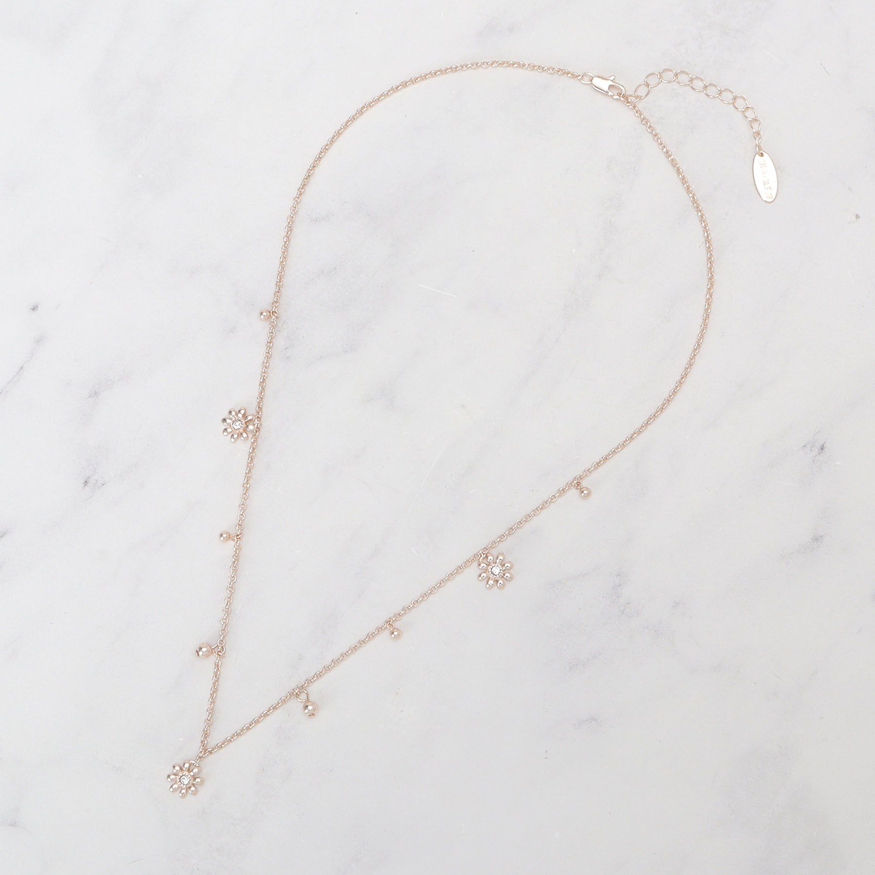 SHOO･LA･RUE「ミニデイジー飛ばしネックレス」|ネックレス|ピンクゴールド(00