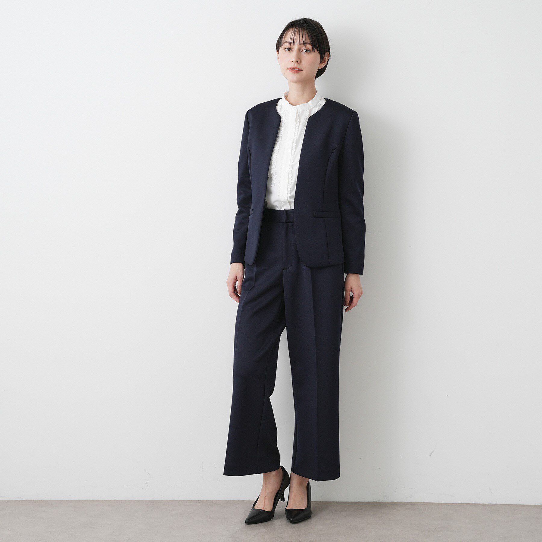 Dessin「【入卒/セレモニー/お仕事/セットアップ可能】ソフトボンディングジャケット」|ノーカラージャケット|