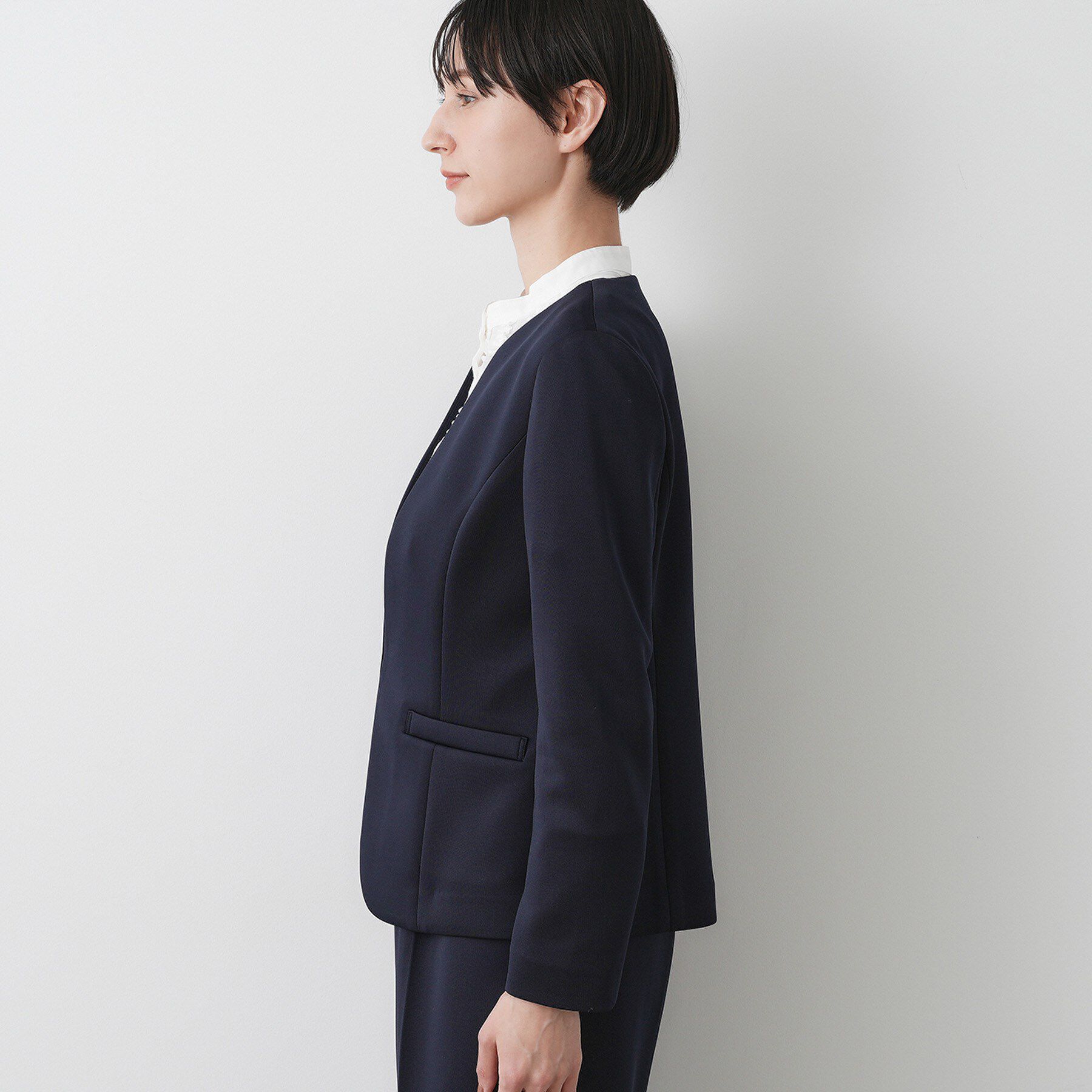 Dessin「【入卒/セレモニー/お仕事/セットアップ可能】ソフトボンディングジャケット」|ノーカラージャケット|