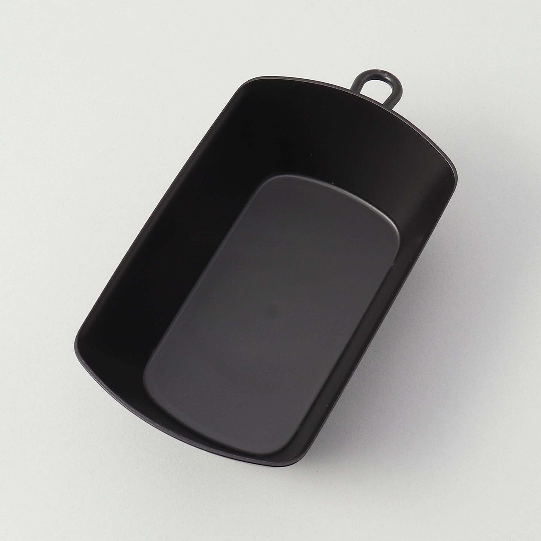 212 KITCHEN STORE「フタ付き チリトリ ザルボウル カク BK」|食器・キッチングッズ|