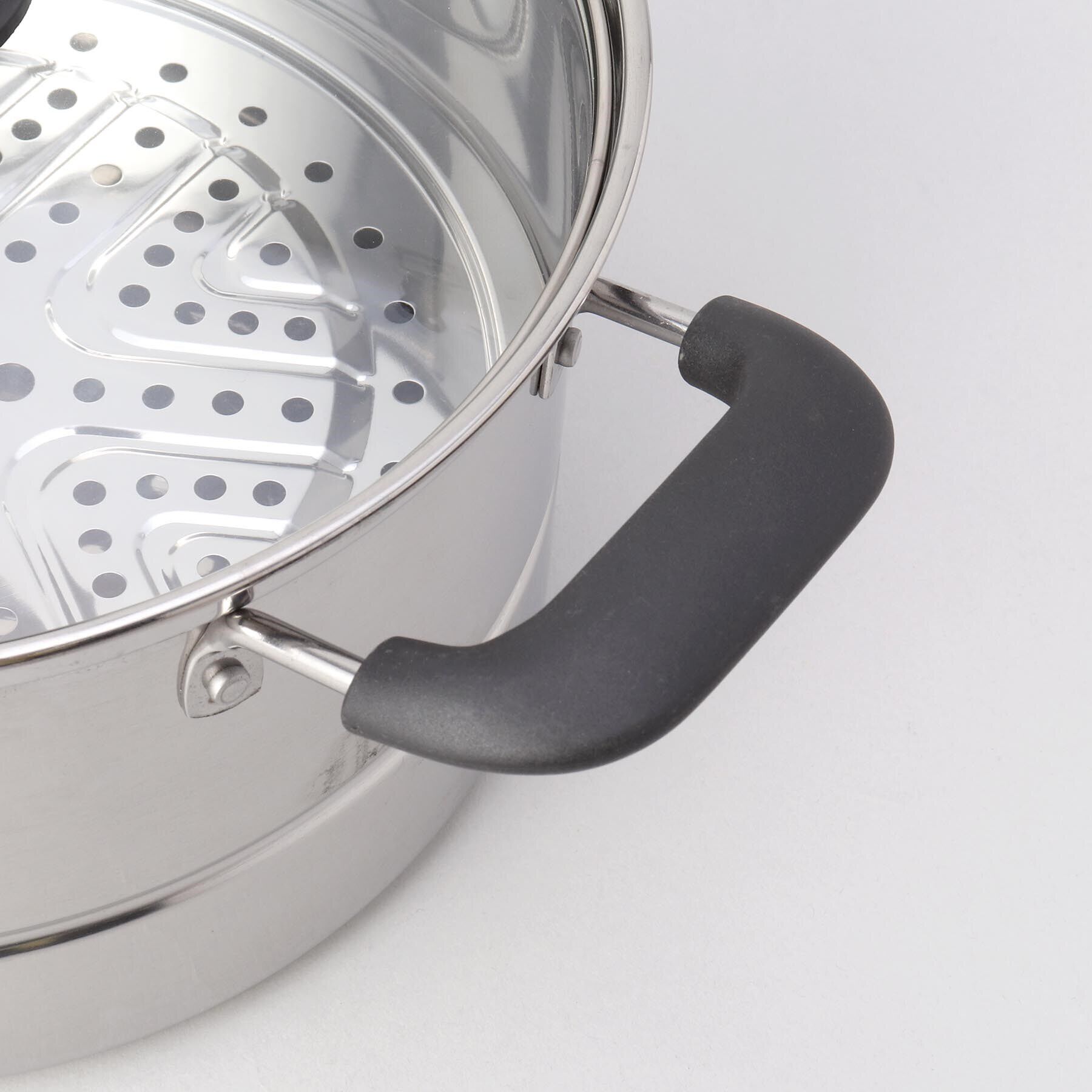 212 KITCHEN STORE「蒸し処 ステンレス製ガラス蓋付深型鍋22cm(目皿付)」|食器・キッチングッズ|