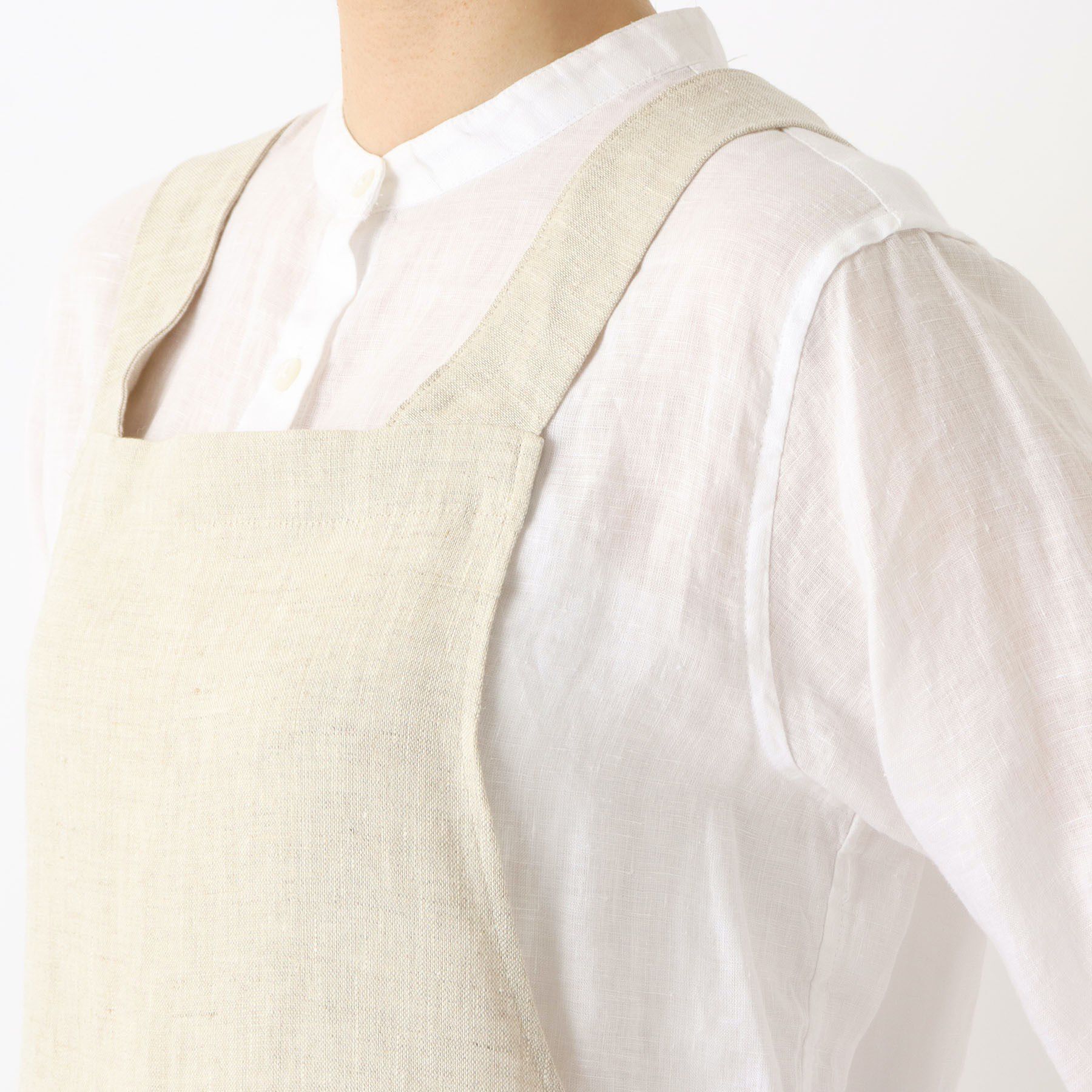 212 KITCHEN STORE「リネンバイカラースルーエプロン アズキ ＜LINEN&BASIC リネンアンドベーシック＞」|食器・キッチングッズ|