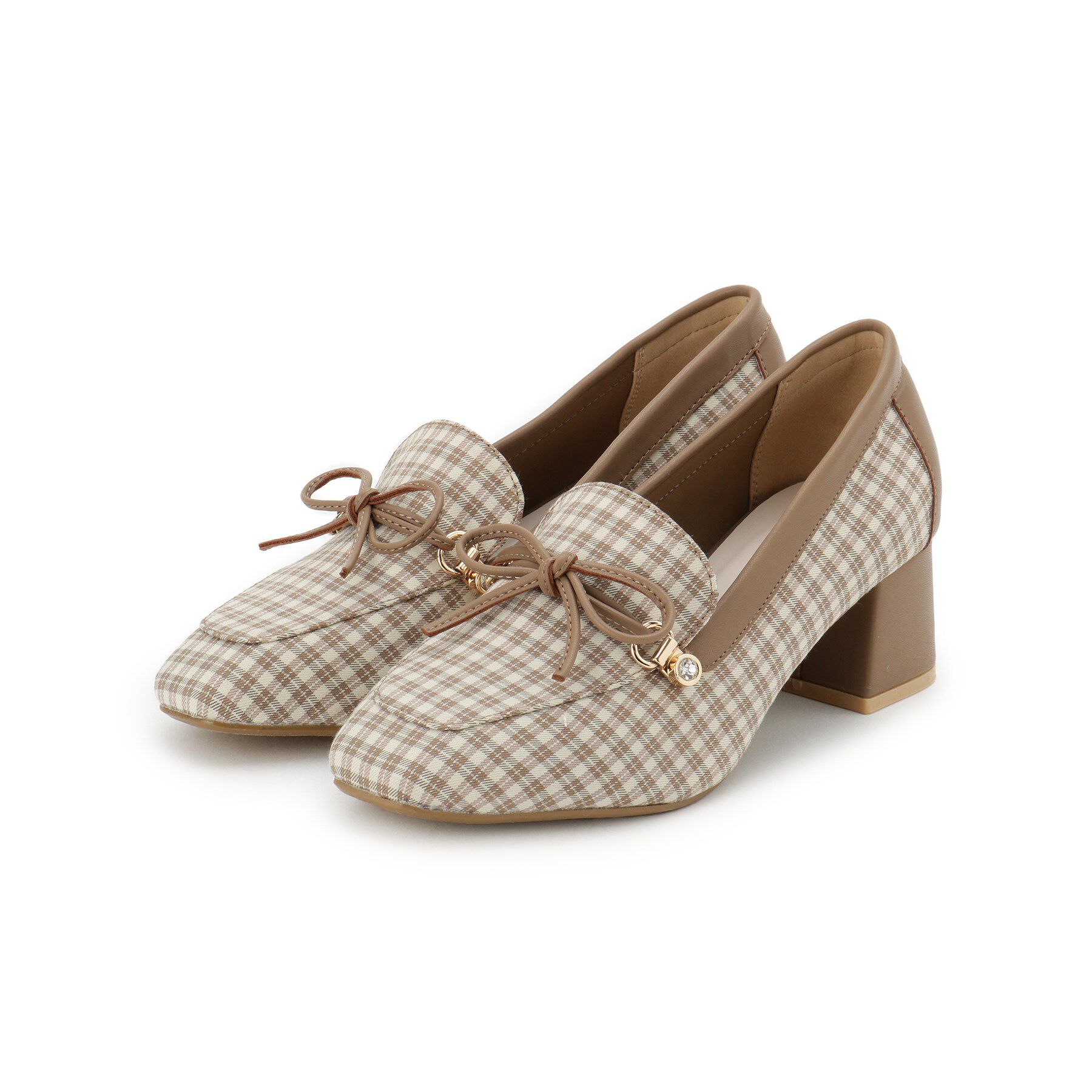 ESPERANZA「ビジュー付リボンローファー」|パンプス|