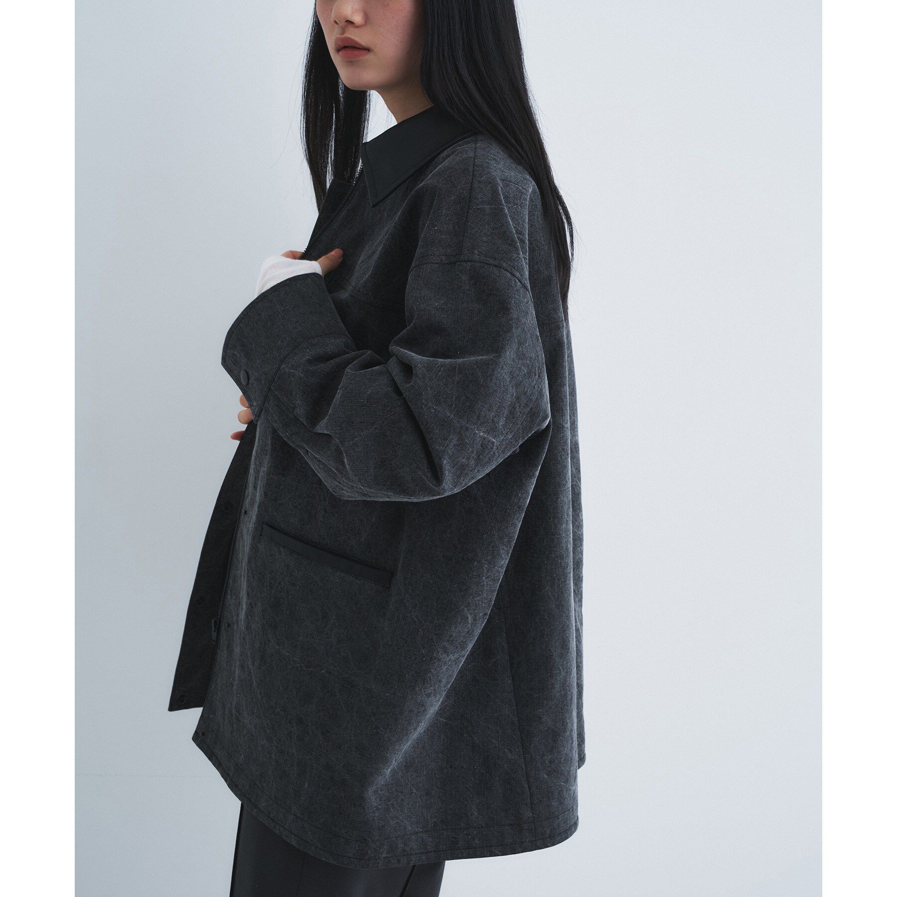 CODE A「pigment denim coverall」|ステンカラーコート|