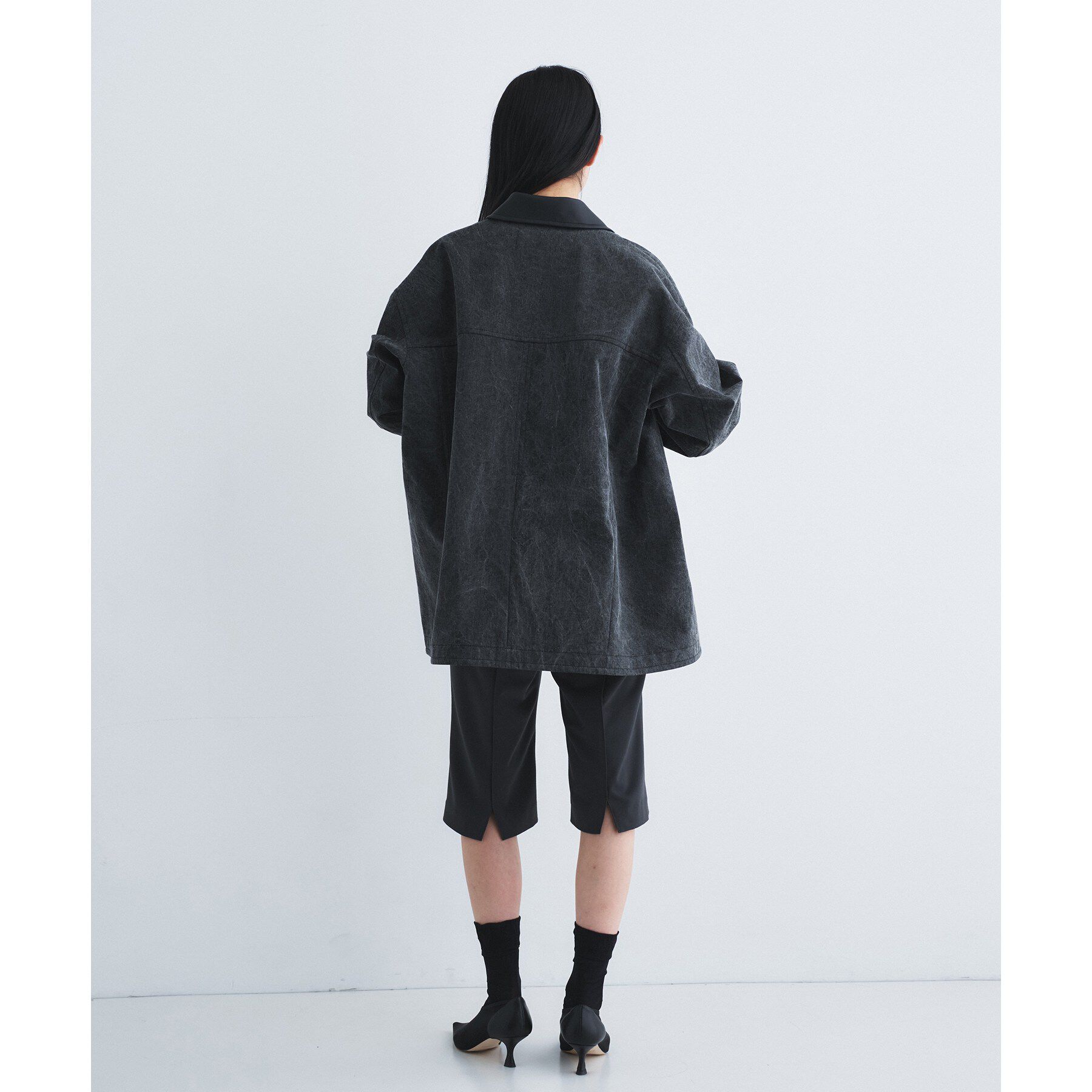 CODE A「pigment denim coverall」|ステンカラーコート|