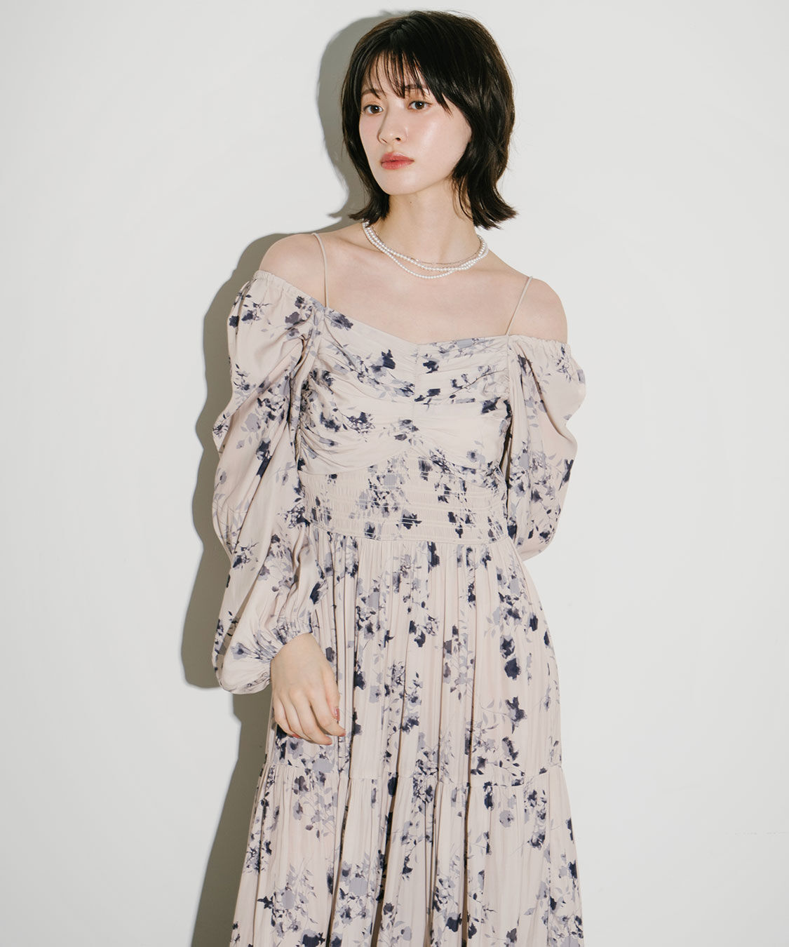 シャーリングティアードフラワーワンピース（COCO DEAL）｜ルミネの