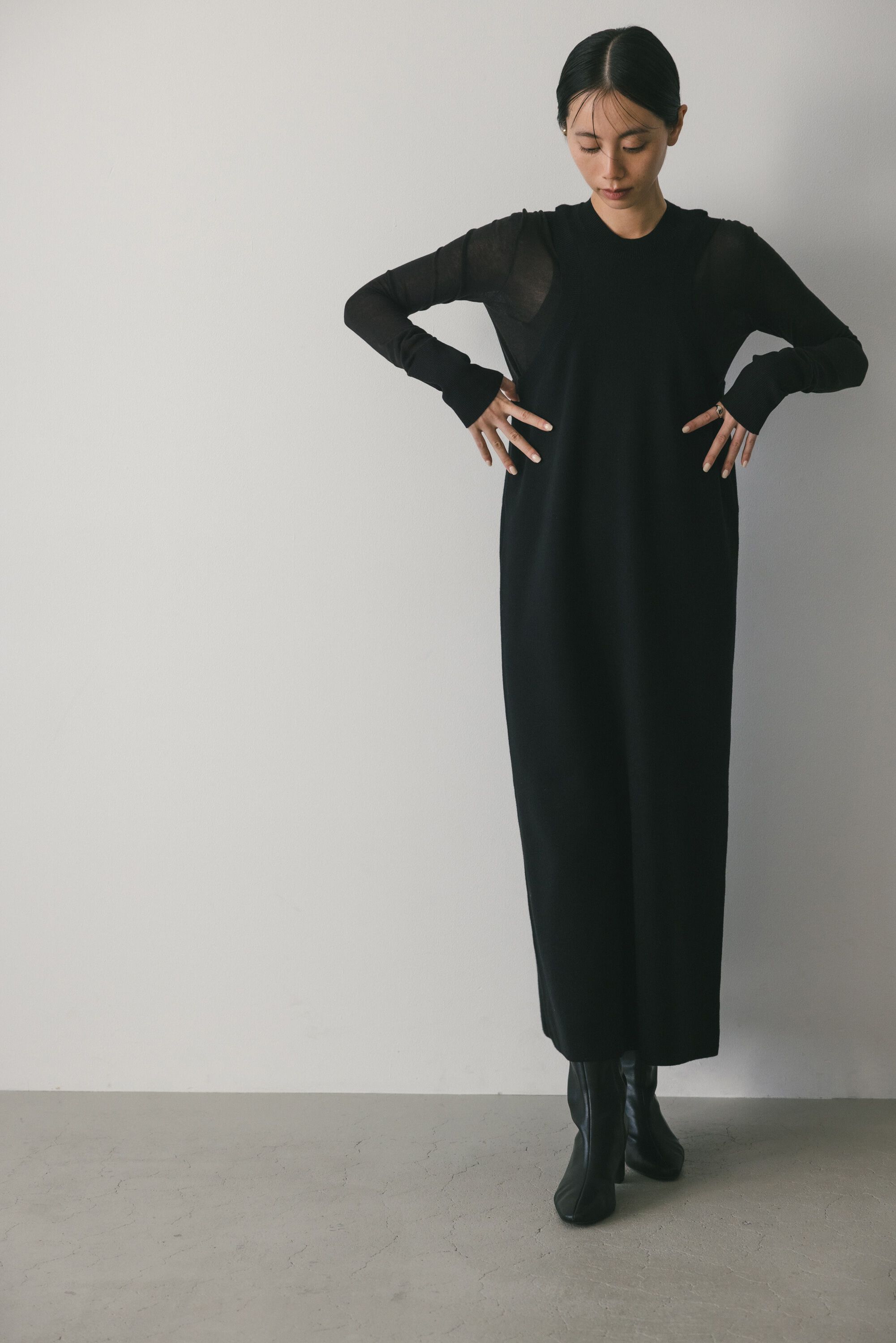 STYLEMIXER「2ピースアメスリニットシアーワンピース」|ワンピース|