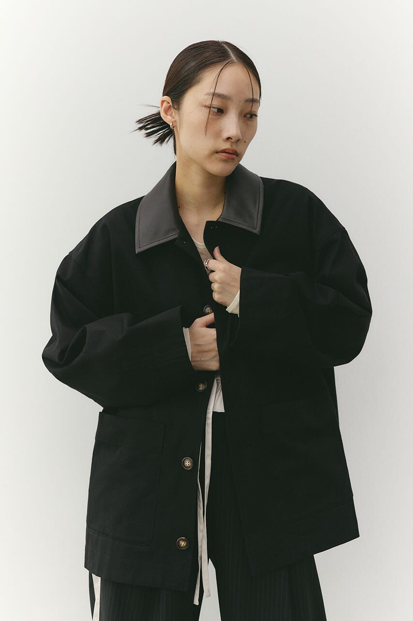 STYLEMIXER「フェイクレザーカラーカバーオール」|その他|BLK