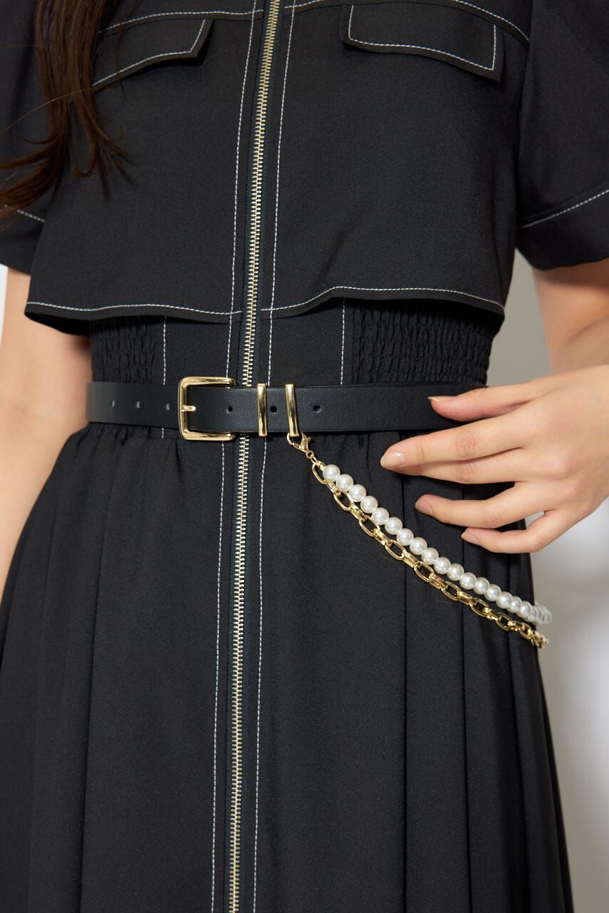 rienda「チェーン付きベルト」|ベルト|BLK