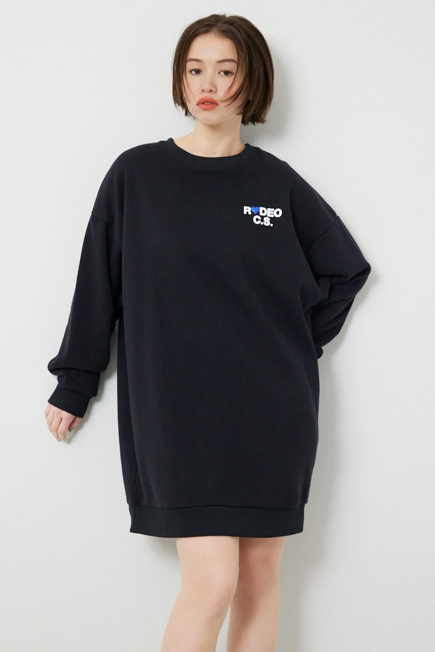 RODEO CROWNS「バックハートロゴワンピース」|ワンピース|BLK