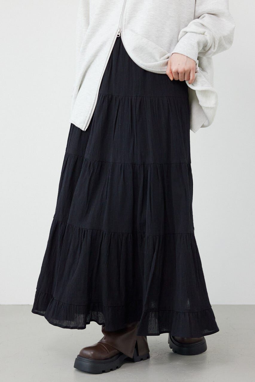 RODEO CROWNS「パレットティアードスカート」|スカート|BLK
