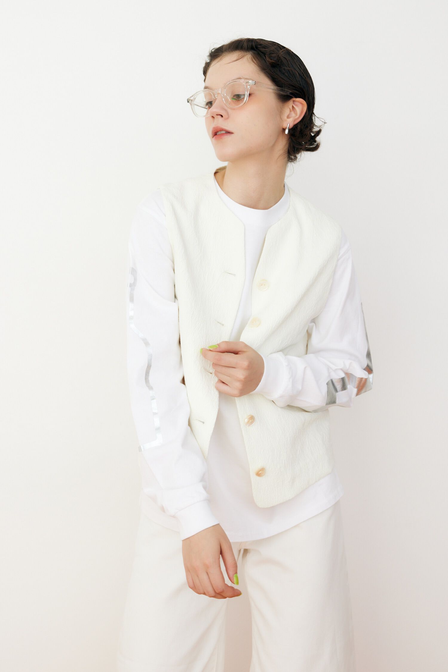 HeRIN.CYE「Jacquard vest」|ダウンベスト・ベスト|