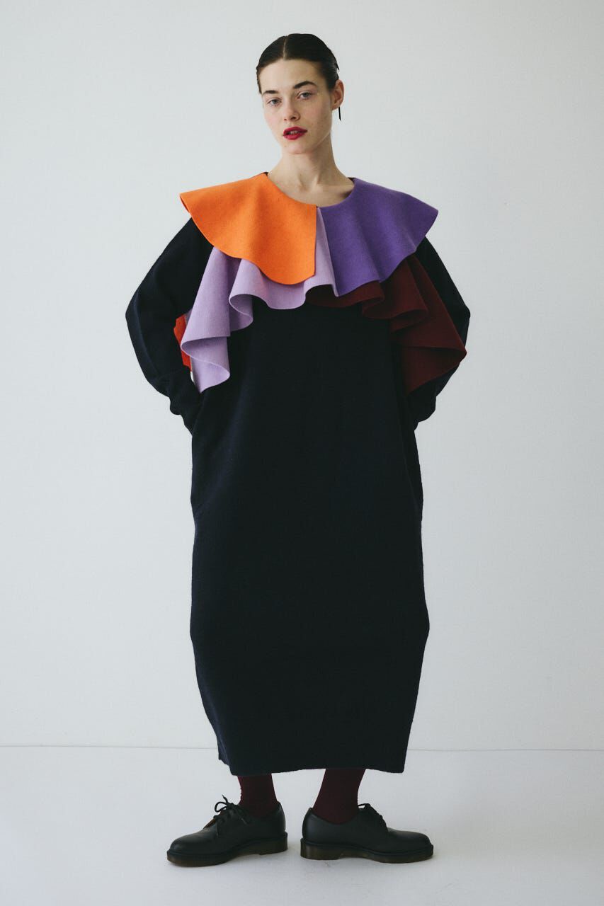 HeRIN.CYE「Ruffle knit dress」|ワンピース|