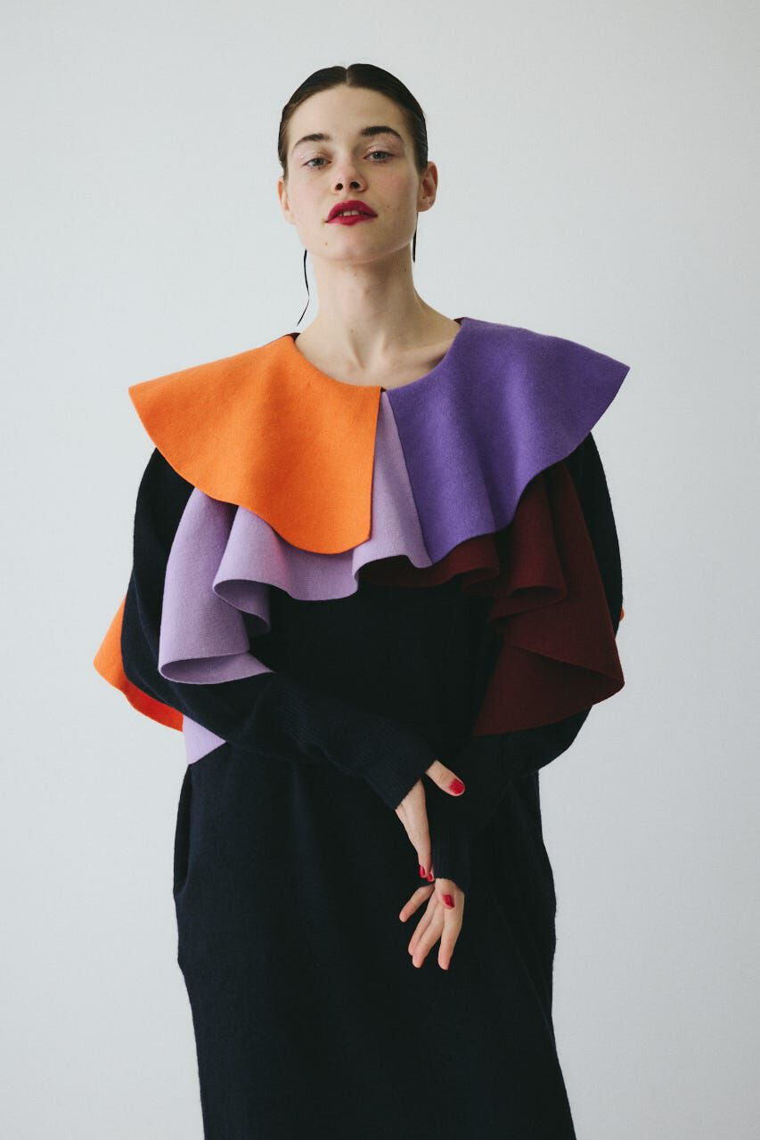 HeRIN.CYE「Ruffle knit dress」|ワンピース|