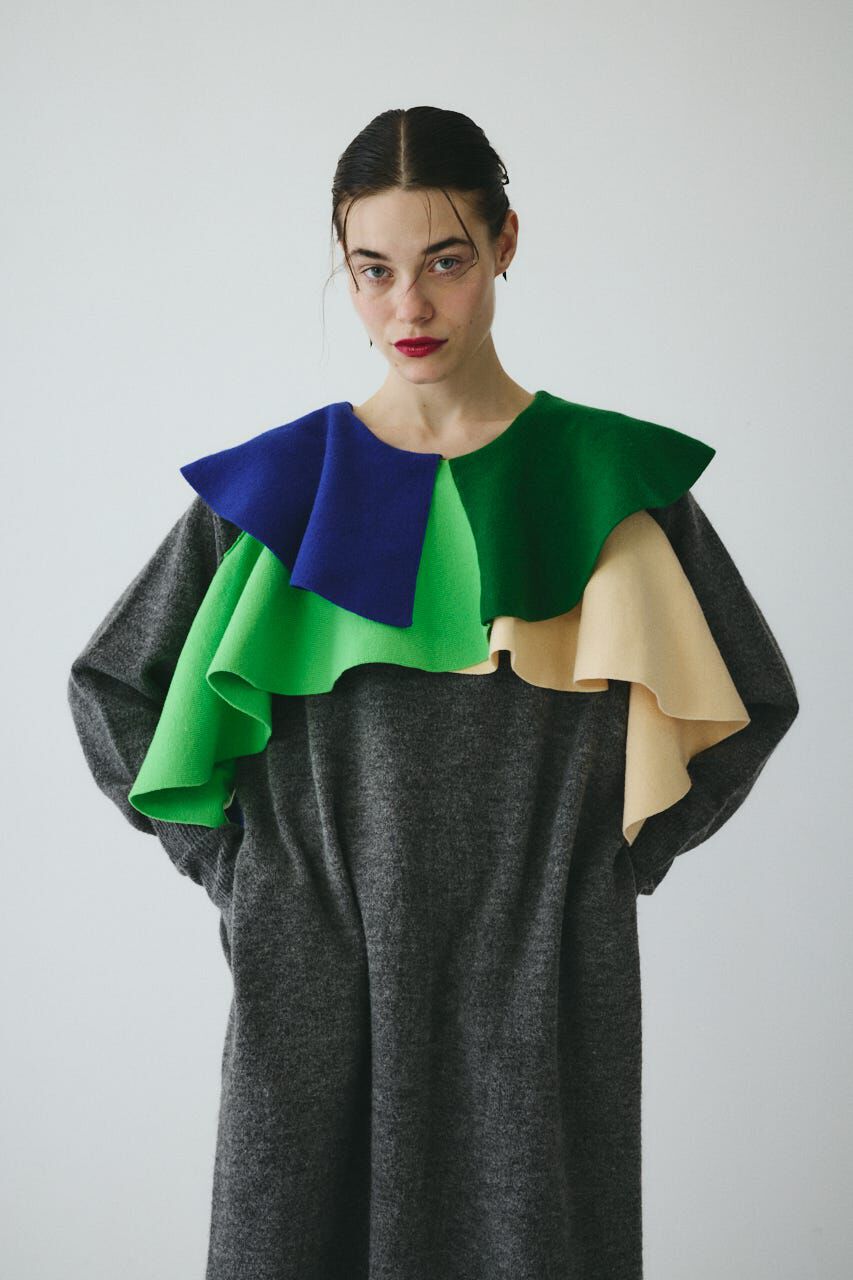 HeRIN.CYE「Ruffle knit dress」|ワンピース|