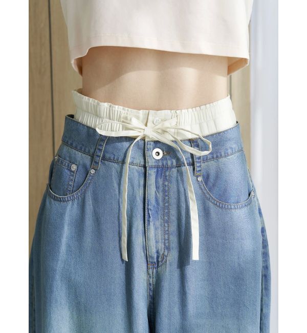 CALNAMUR「LAYERED LOOSE DENIM/レイヤードルーズデニム」|デニム|