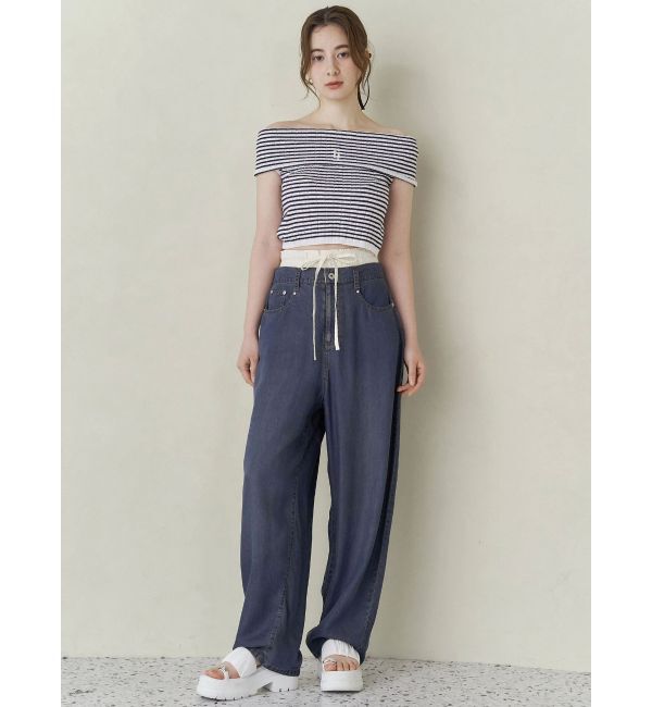 CALNAMUR「LAYERED LOOSE DENIM/レイヤードルーズデニム」|デニム|