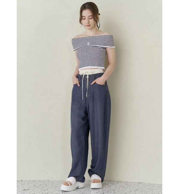 CALNAMUR「LAYERED LOOSE DENIM/レイヤードルーズデニム」|デニム|