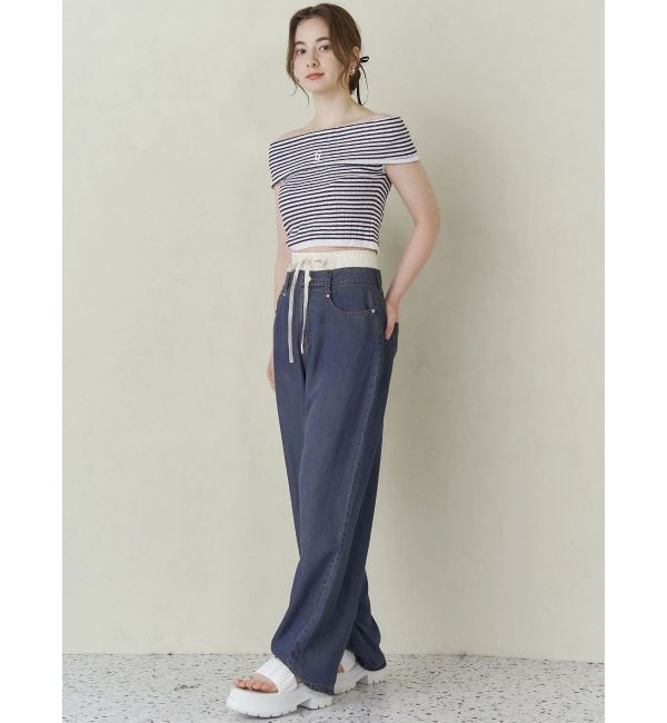 CALNAMUR「LAYERED LOOSE DENIM/レイヤードルーズデニム」|デニム|