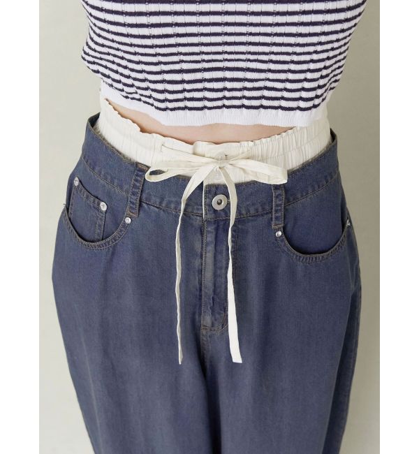 CALNAMUR「LAYERED LOOSE DENIM/レイヤードルーズデニム」|デニム|