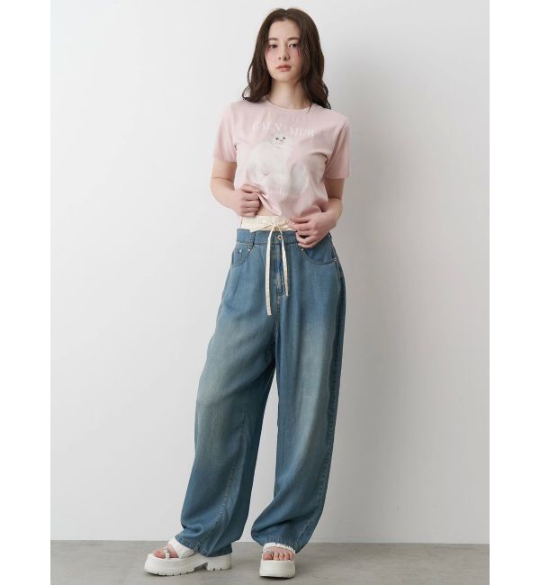 CALNAMUR「LAYERED LOOSE DENIM/レイヤードルーズデニム」|デニム|