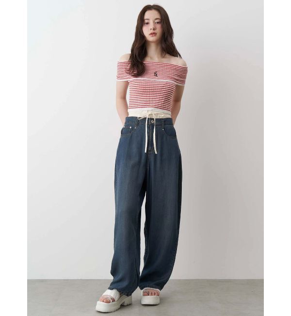 CALNAMUR「LAYERED LOOSE DENIM/レイヤードルーズデニム」|デニム|