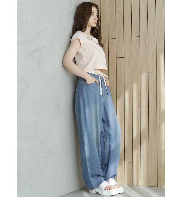 CALNAMUR「LAYERED LOOSE DENIM/レイヤードルーズデニム」|デニム|