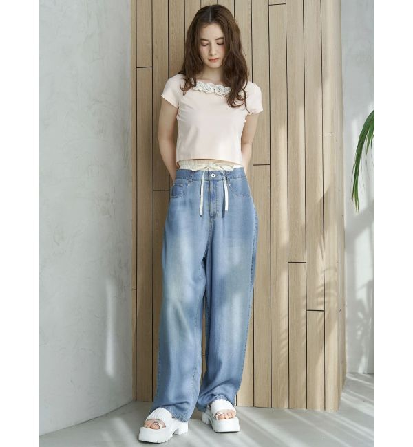 CALNAMUR「LAYERED LOOSE DENIM/レイヤードルーズデニム」|デニム|