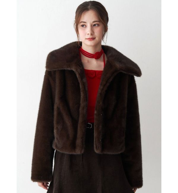 CALNAMUR「フェイクファーブルゾン」|ブルゾン・スタジャン|