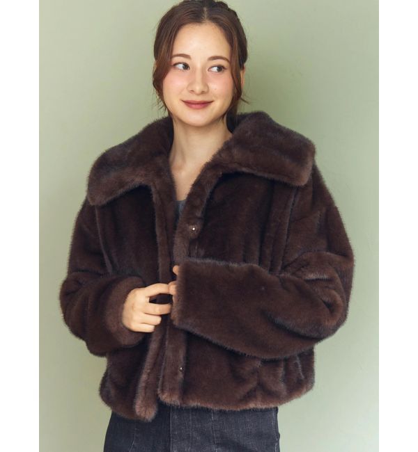 CALNAMUR「フェイクファーブルゾン」|ブルゾン・スタジャン|