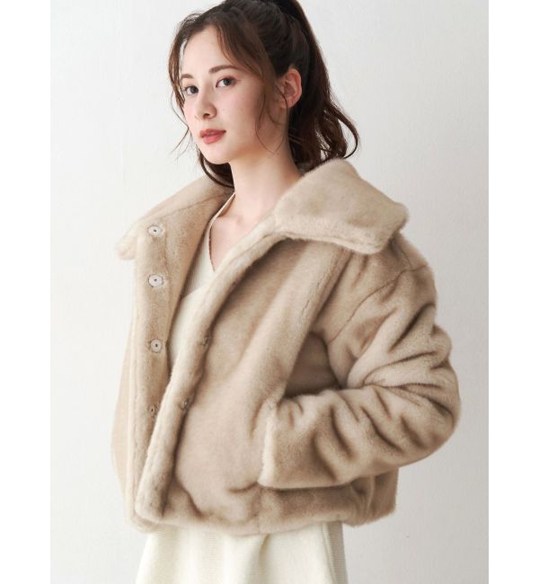 CALNAMUR「フェイクファーブルゾン」|ブルゾン・スタジャン|