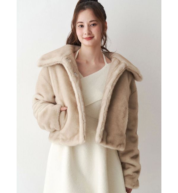 CALNAMUR「フェイクファーブルゾン」|ブルゾン・スタジャン|