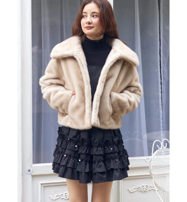 CALNAMUR「フェイクファーブルゾン」|ブルゾン・スタジャン|