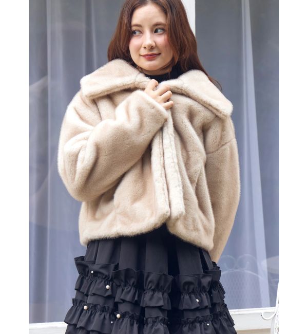 CALNAMUR「フェイクファーブルゾン」|ブルゾン・スタジャン|